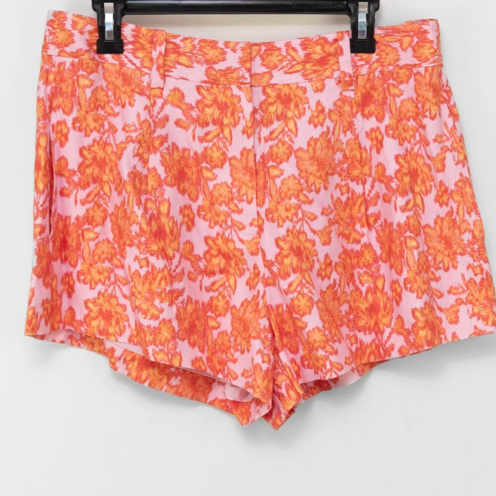 Derek Lam 10 Crosby Vadella Shorts & Irina Blazer Jacket Set Orange Pink Size 12 - Picture 4 of 16